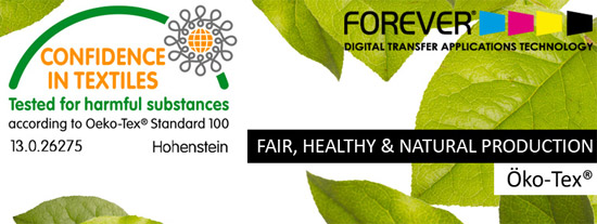 papiery transferowe Forever - certyfikat Oeko-Tex Standard 100 Class I